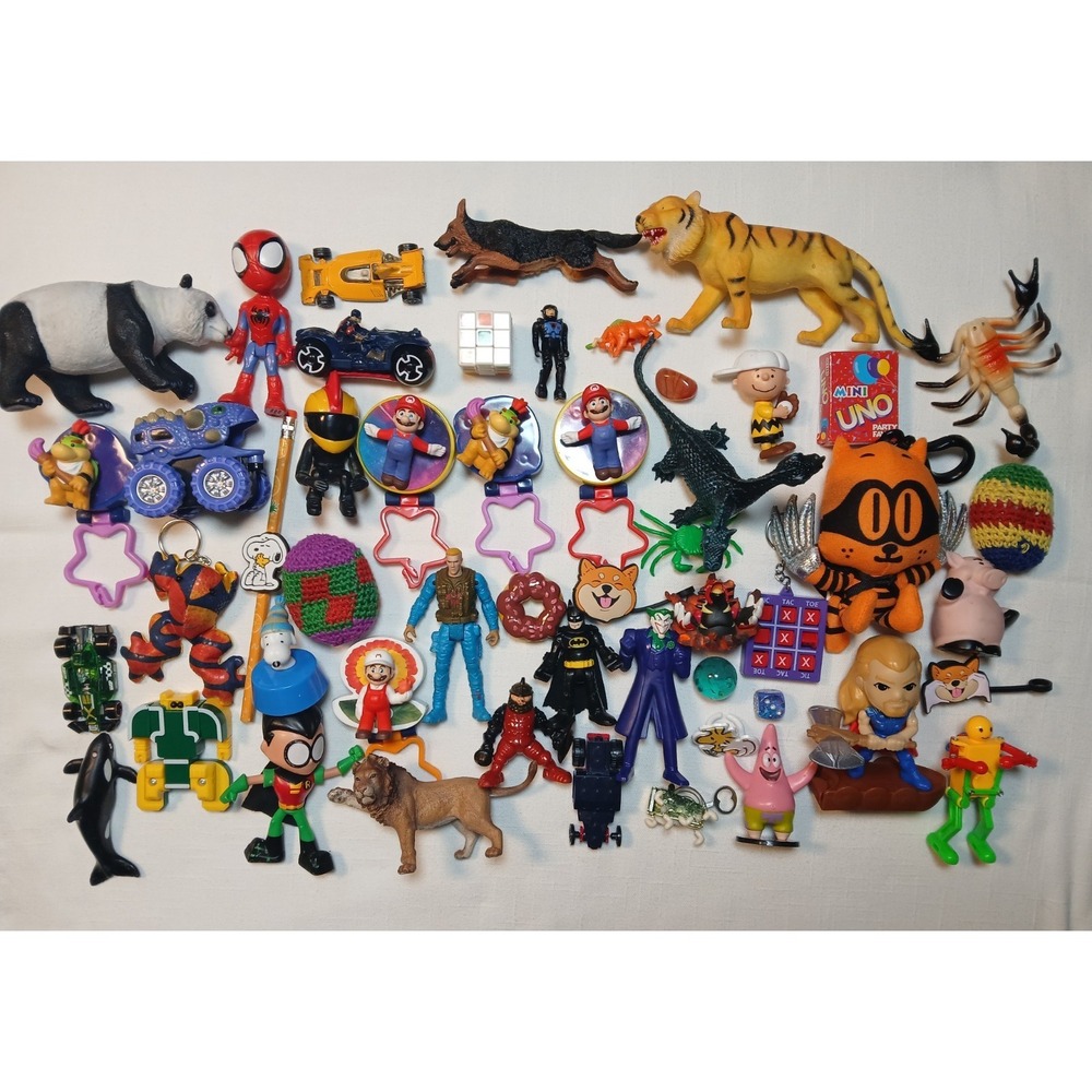Lqrge Mixed Boys Lot of Vintage and Modern Toys and Action Figures